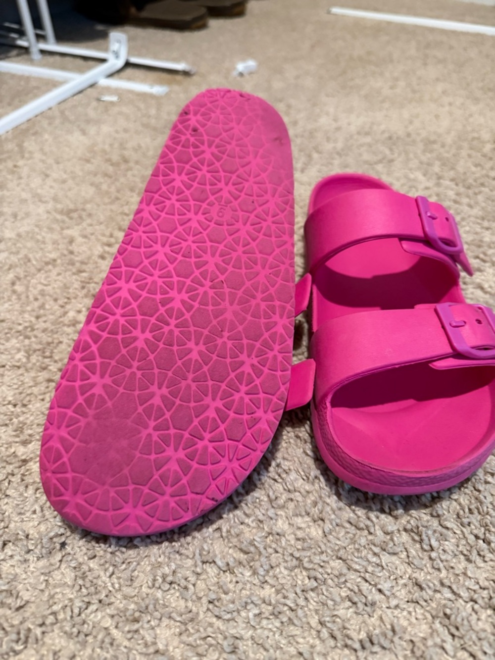 Target Pink Double-Buckle Slide Sandals